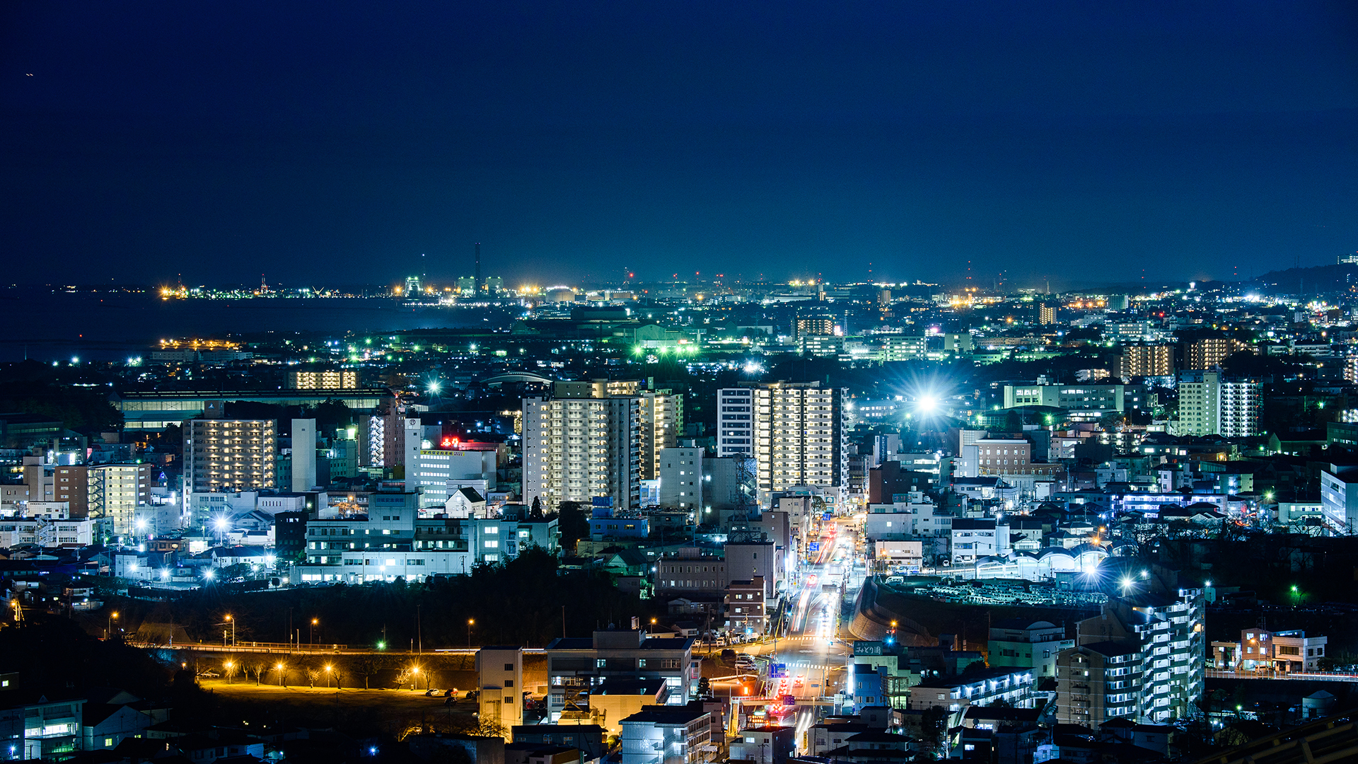 写真：日立市の夜景