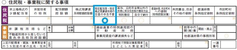 写真：確定申告書B表