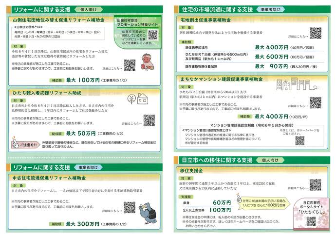 住まいに関する助成金チラシ