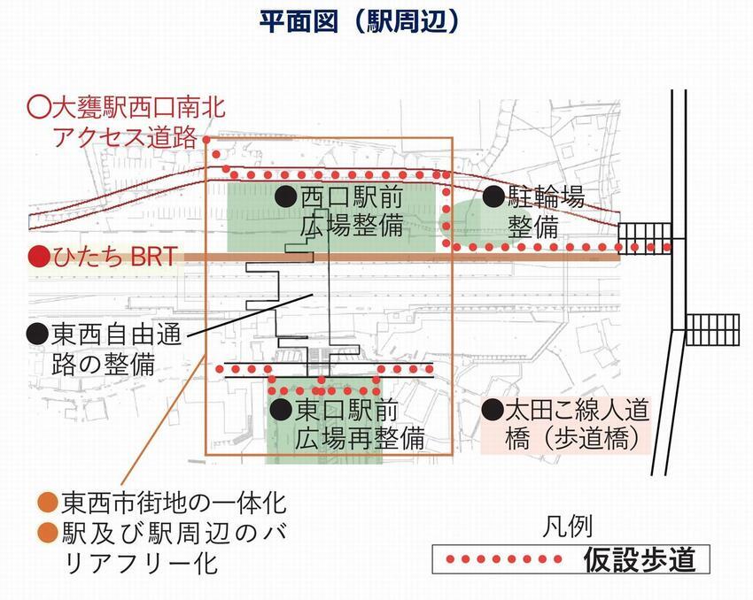 イラスト：駅周辺平面図