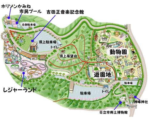 イラスト：かみね公園マップ