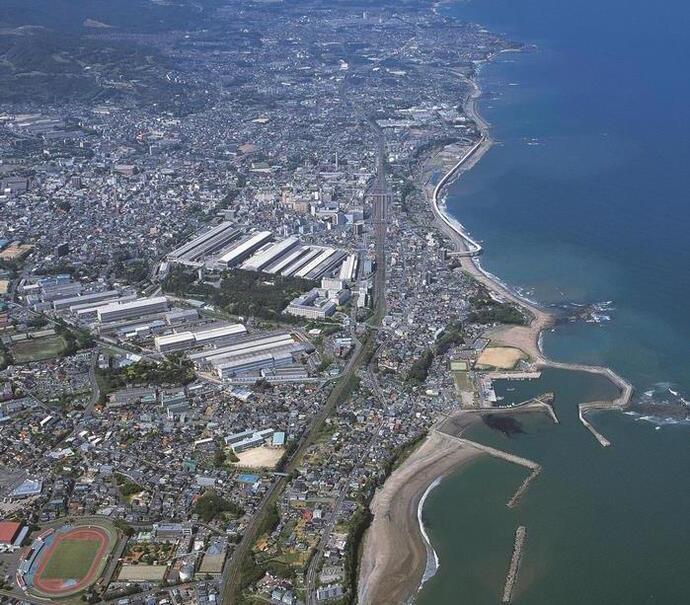 写真：日立市上空から撮影