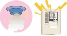 イラスト:自動火災報知器