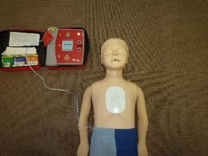写真：AEDを貼る位置（正面）