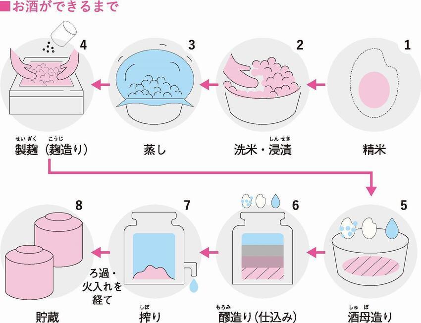 イラスト：お酒ができるまで