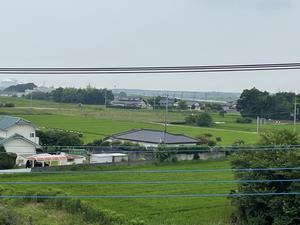 写真：田んぼと家