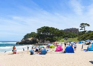 写真：伊師浜海水浴場海岸の様子