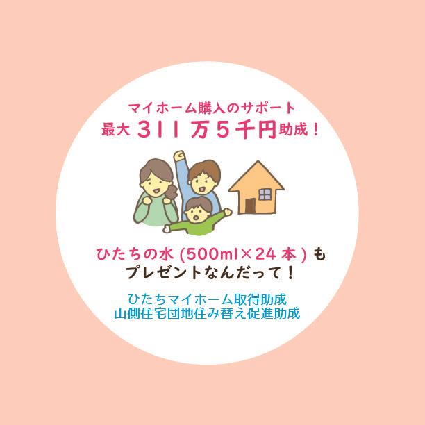 イラスト：ひたちマイホーム取得助成