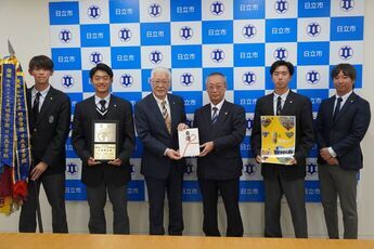 明秀学園日立高等学校サッカー部の皆さん