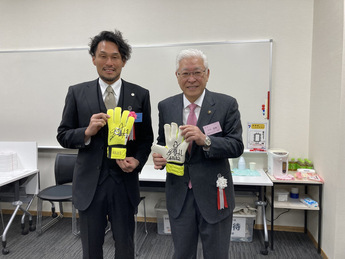 水戸ホーリーホックの本間さんと小川市長