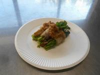 写真:菜の花を使った肉巻き