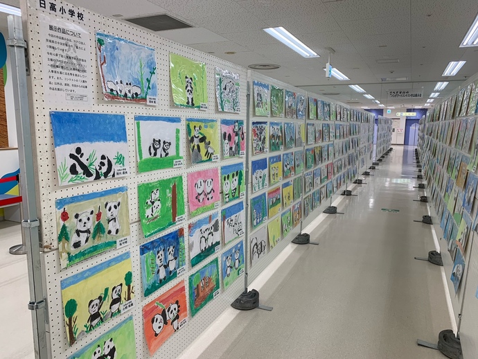 パンダアートコンテスト展示会場の様子
