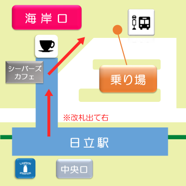 日立駅の乗り場