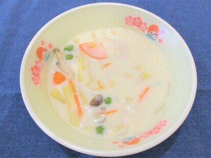 写真:マカロニのクリーム煮