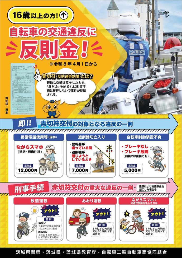 令和6年11月に改正された道路交通法の内容についてのチラシ