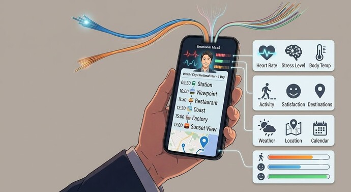 スマートフォンでMaaSアプリを表示