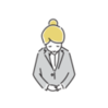 お辞儀をする人