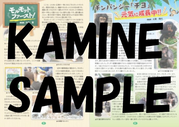 写真：機関誌「ZOOかみね」サンプルページ
