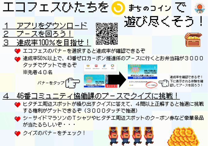 エコフェスひたちをまちのコインで遊び尽くそう！