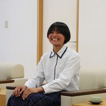 インタビューに答える柴田選手