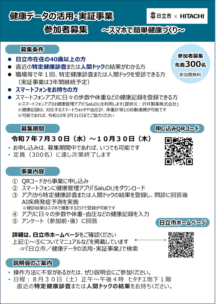 健康データ集約活用実証事業チラシ裏面