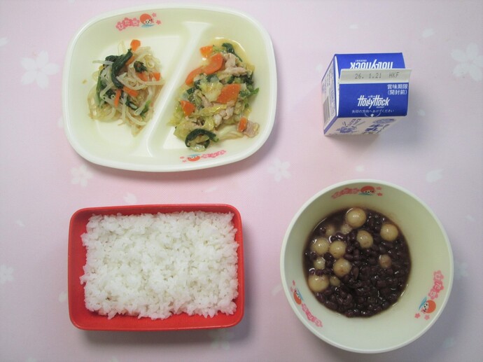 写真：1月8日(木曜日)の献立