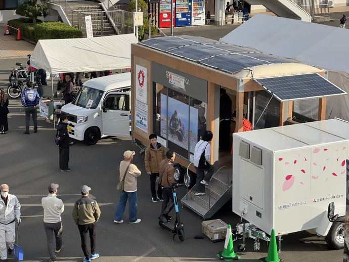 トレーラーハウスの展示