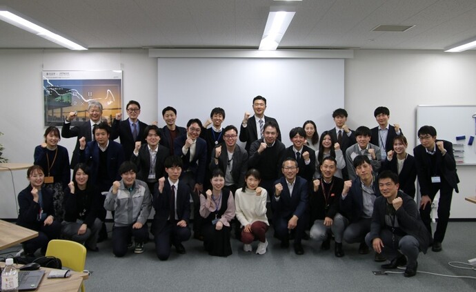 2025年度 日立製作所、日立市の若手交流会集合写真