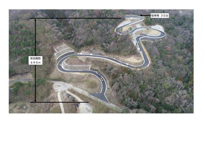 新設園路を南側から望む園路