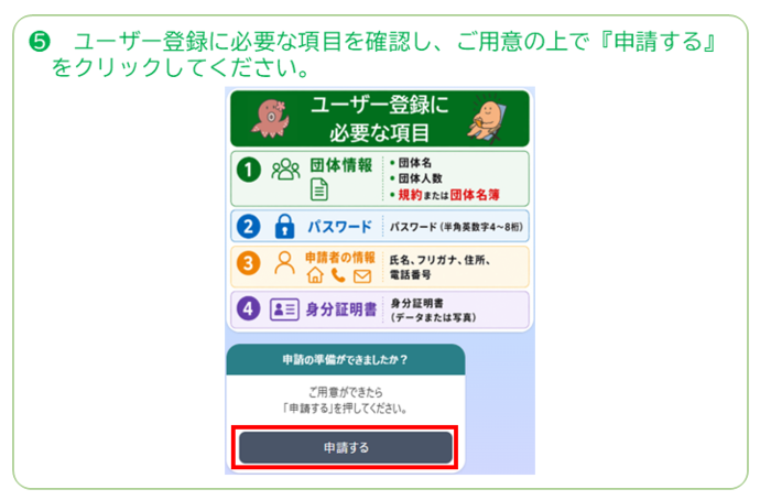 団体ユーザー登録その5