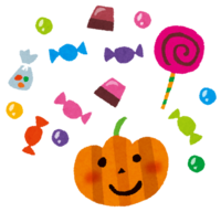 ハロウィンのかぼちゃお化けのイラスト