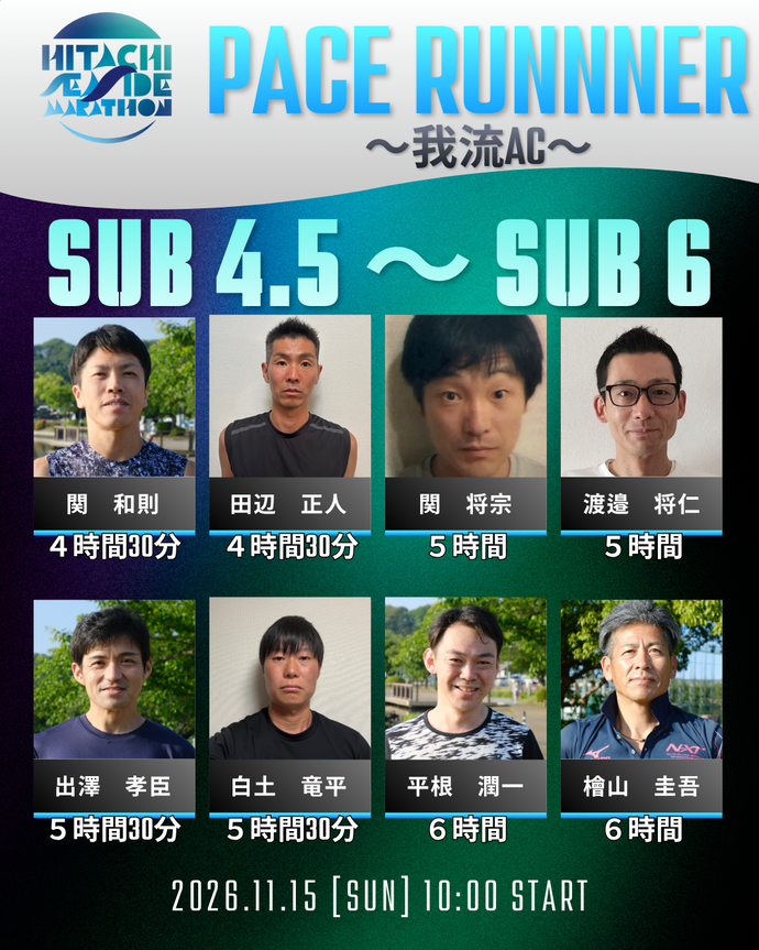 ペーサーサブ3．5からサブ6