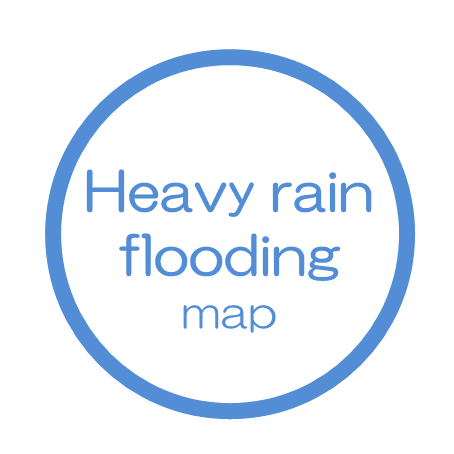 Heavy rain flooding map